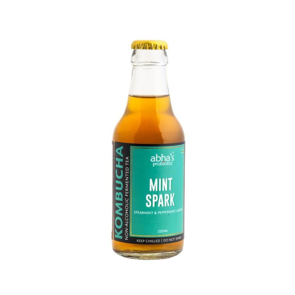 Abha’s Probiotics Mint Spark Kombucha | 200 ml
