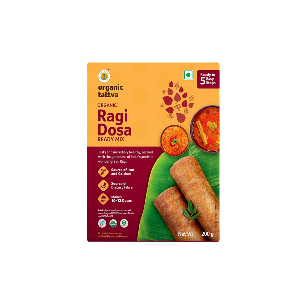 Organic Tattva | Organic Ragi Dosa Instant Ready Mix 200 Gm