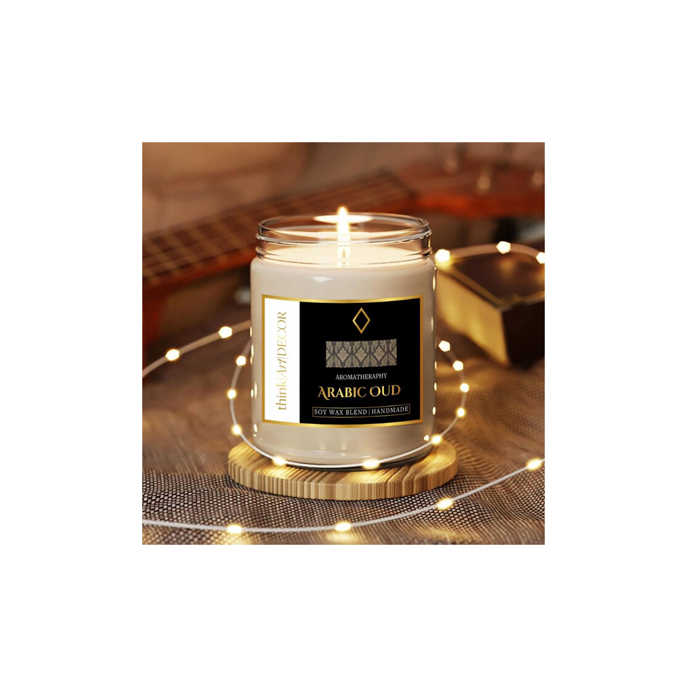 ThinkArtDecor Scented Soy Wax Candle | 450 gm | Luxury Aroma Therapy Votive Jar with 2 Aromatic Tea Lights