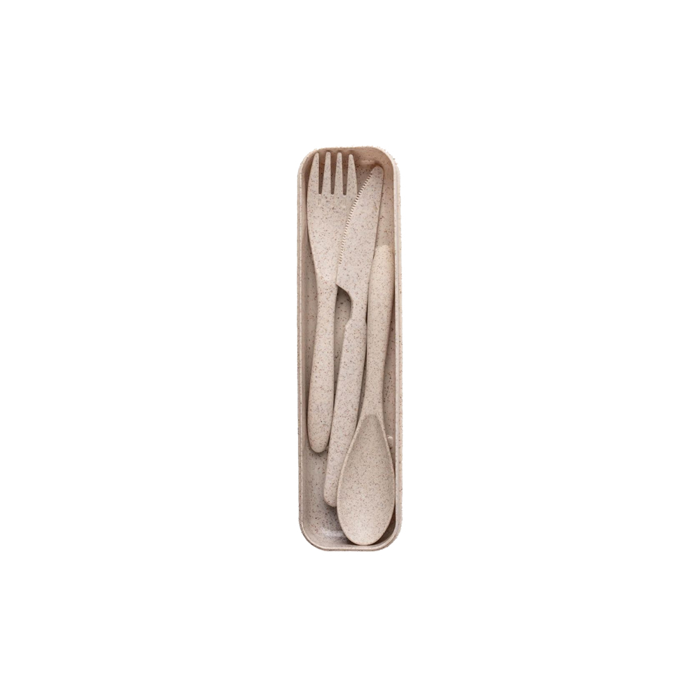 IRIDA NATURALS Wheat Straw Cutlery Set | Pack of 1