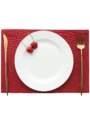 Casa-Nest Jute Reversible Table Mats Red