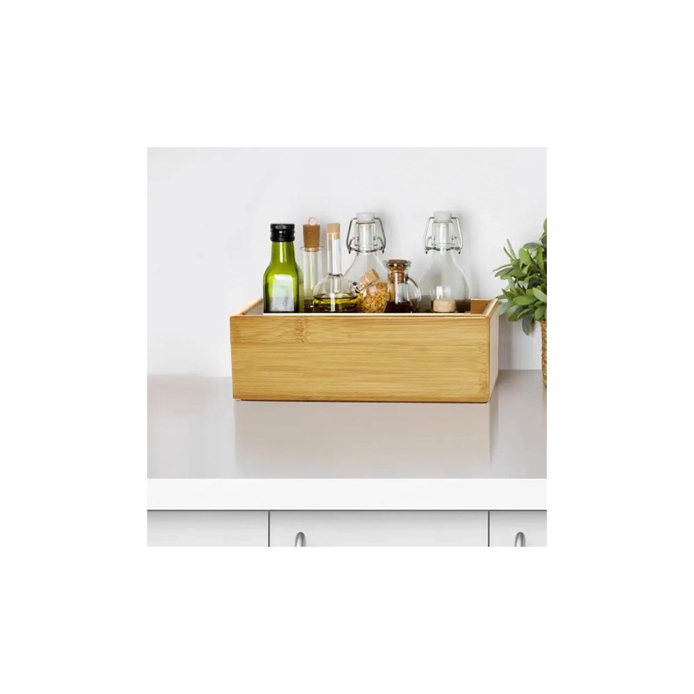 Rectangular Bamboo organiser Drawer | 6.8Cm (H) x 15Cm (W)