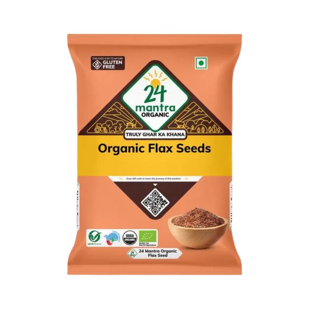 24 Mantra Organic Flax Seeds | 200 GM