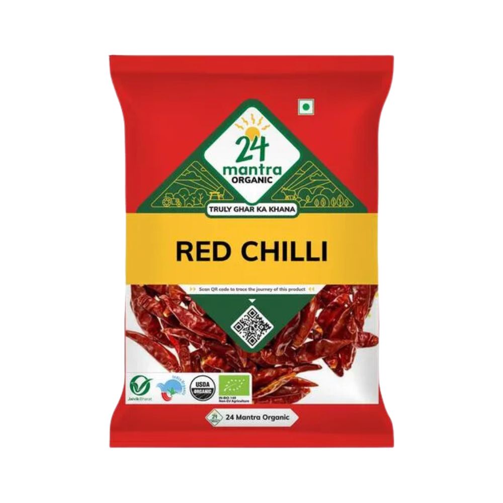 24 Mantra Organic Red Chilly | 100 GM