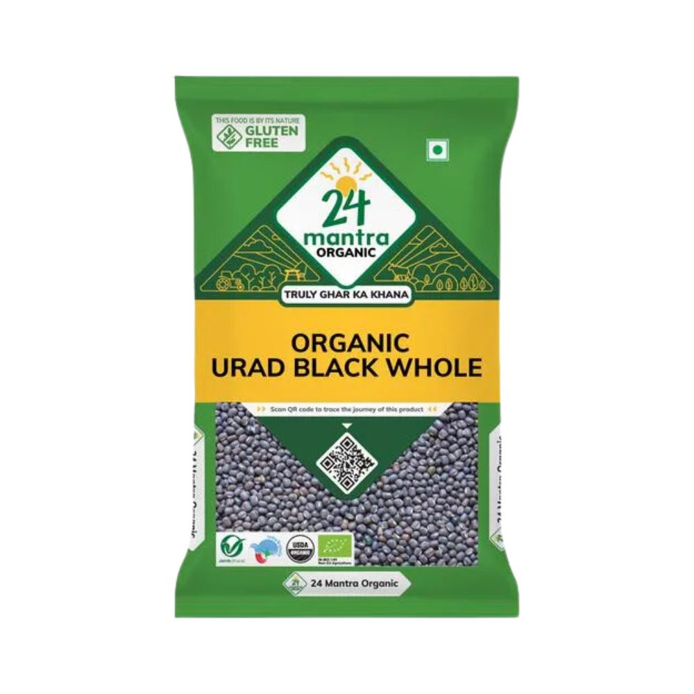 24 Mantra Organic Urad Black Whole | 500 GM