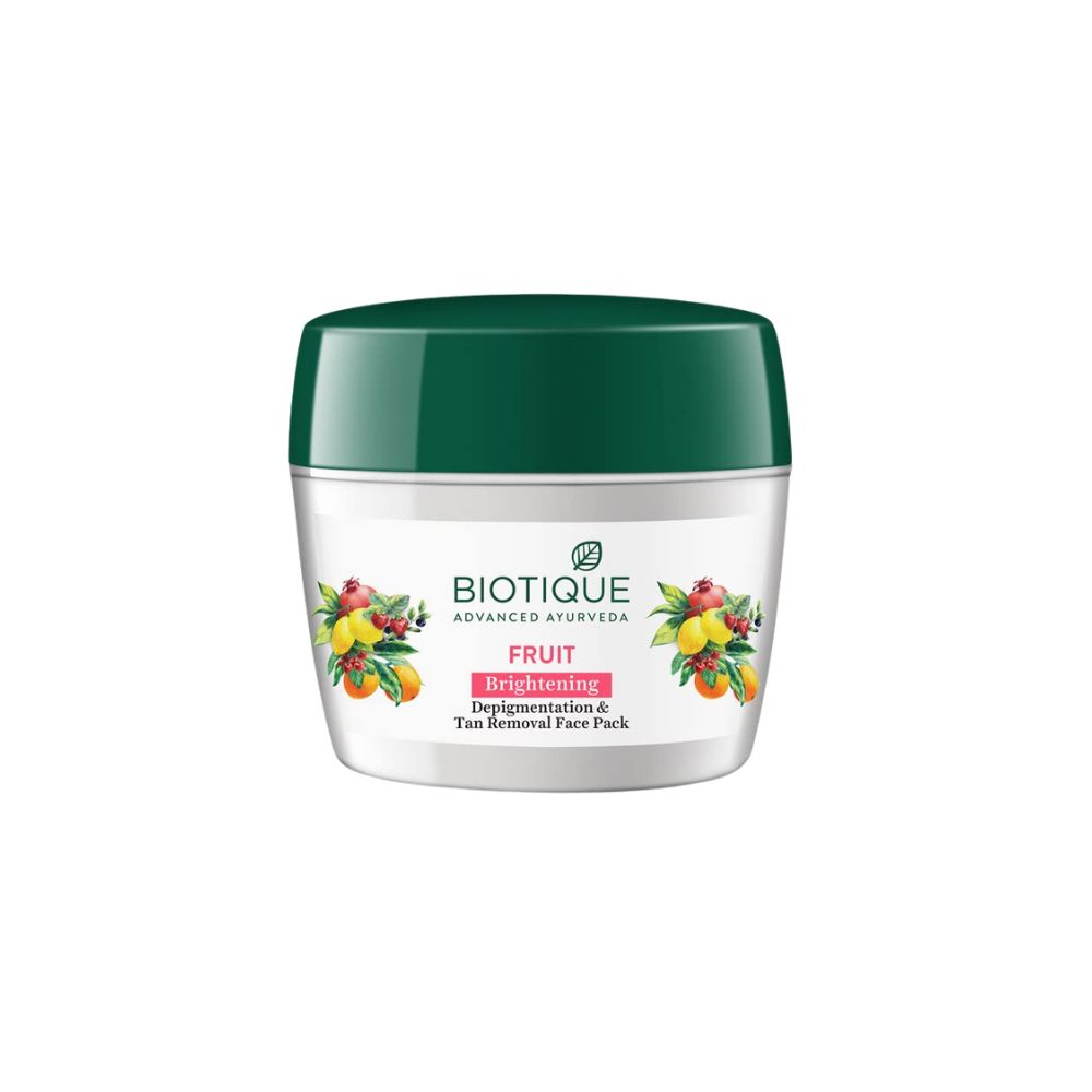 Biotique Organic Fruit Brightening Depigmentation and Tan Removal Face Pack | 235 g