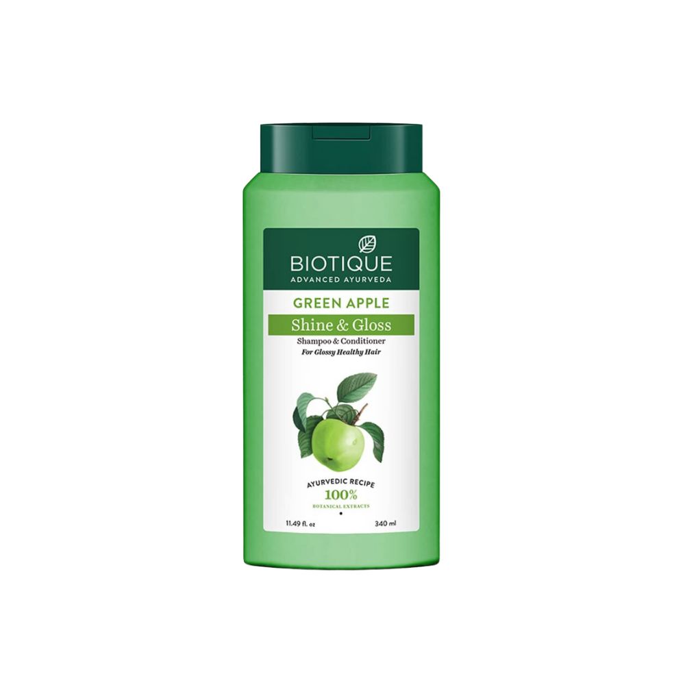 Biotique Green Apple Shine & Gloss Shampoo & Conditioner | 340 ml