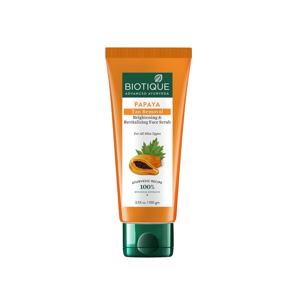 Biotique Papaya Tan Removal Brightening & Revitalizing Face Scrub | 100 GM