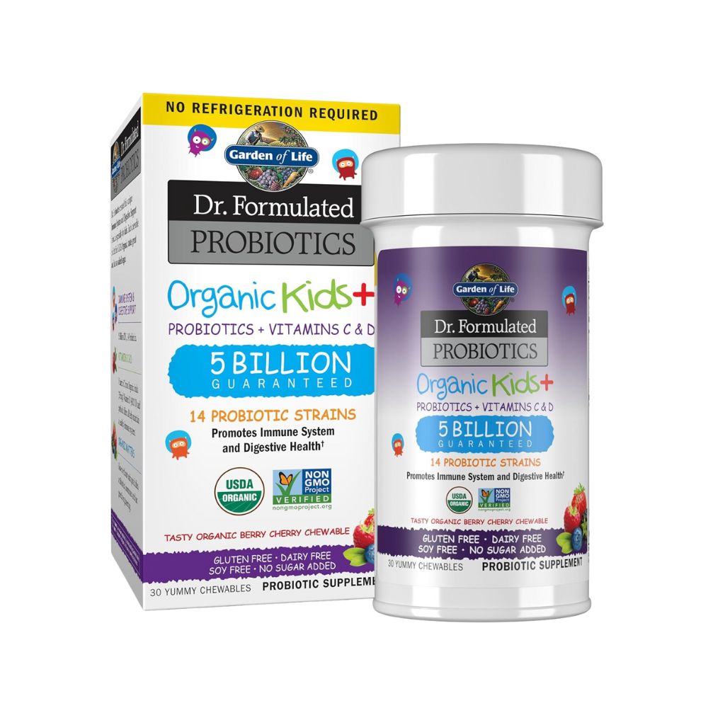 Garden of Life Probiotic Chewable Dr. Formulated Organic Kids+ | 30 Count