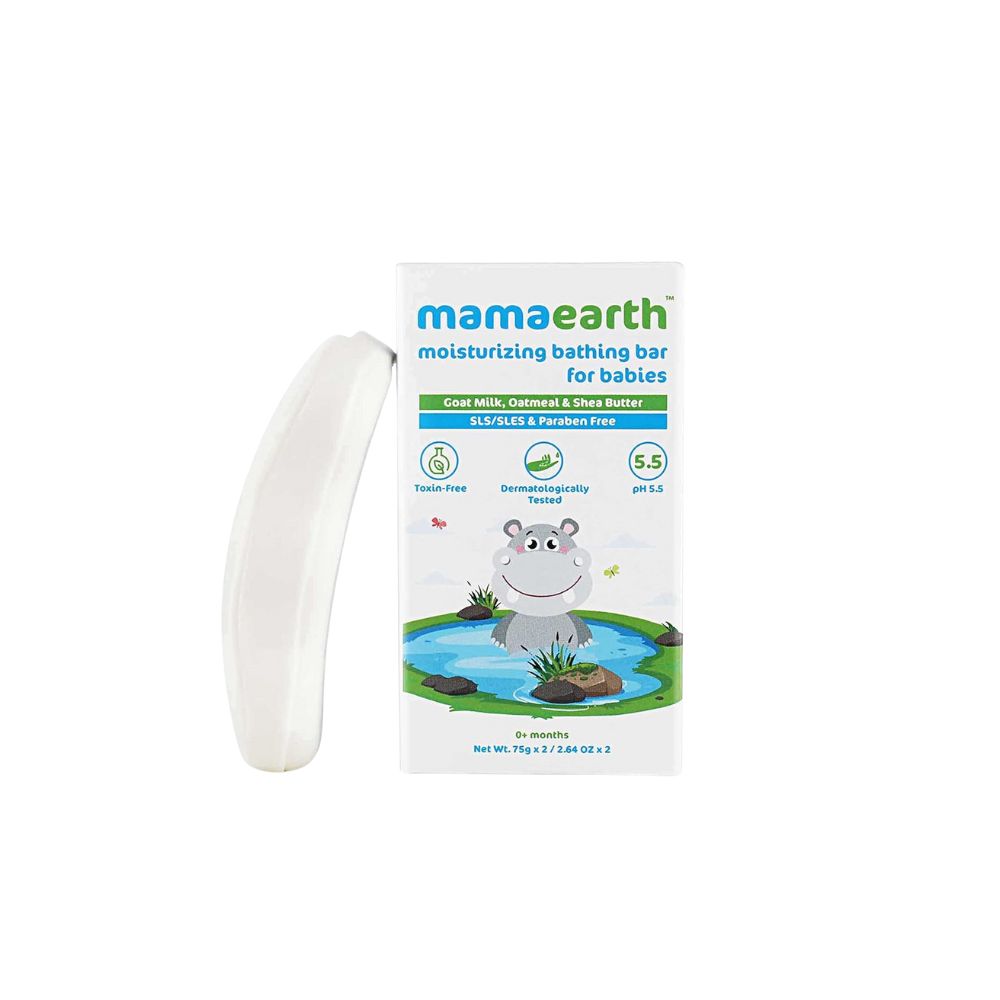 Mamaearth Moisturizing Baby Bathing Soap Bar | 75 GM (Pack of 2)