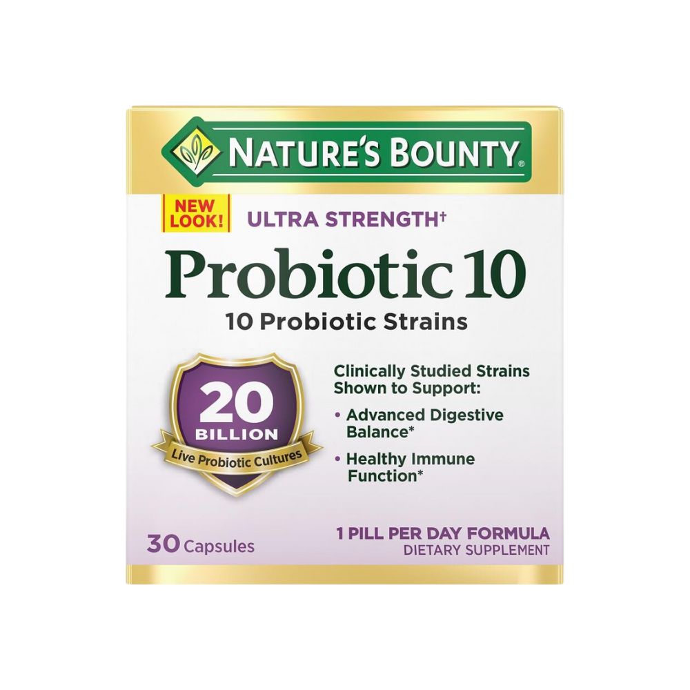 Nature’s Bounty Bounty Probiotic 10 | 30 Capsules [1 Pack]