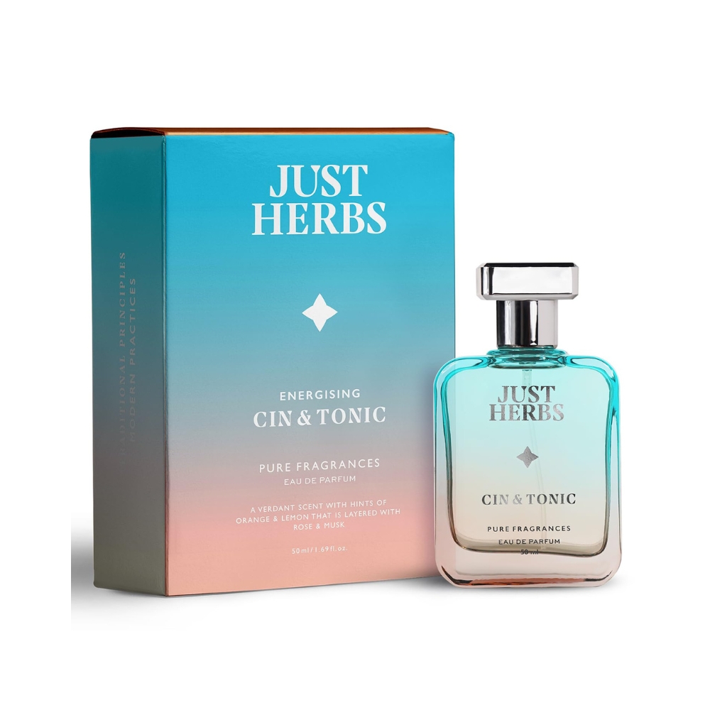 Just Herbs Energising Cin & Tonic EDP Perfume for Men | 50 ml