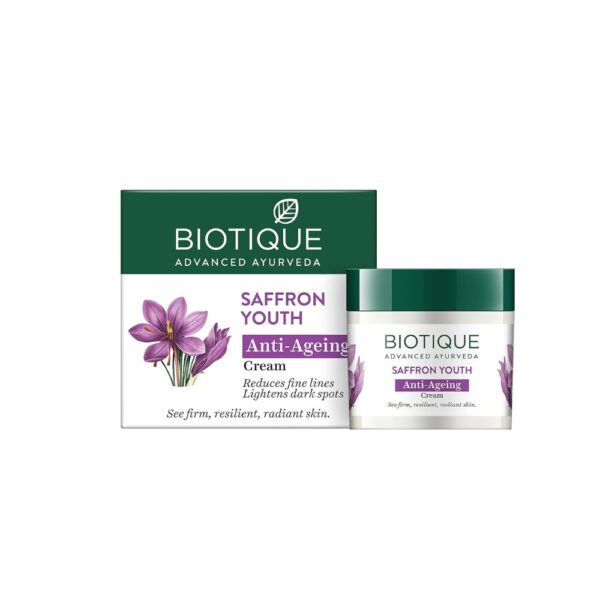 Biotique Organic Saffron Dew Youthful Moisturizer Cream | 50 g