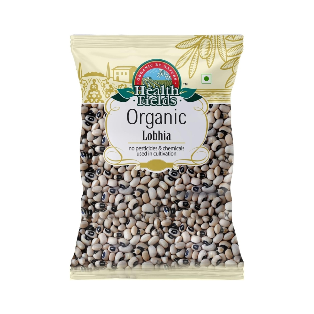 Health Field Organic Lobia ( Black Eyed Pea ) | 2 Kg ( 2 Pack of 1 Kg Each )