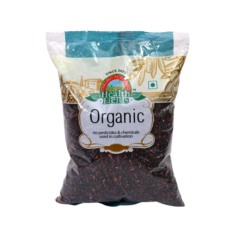 Health Fields Organic Black Rice | 1Kg Pack | Kavuni Arisi Rice