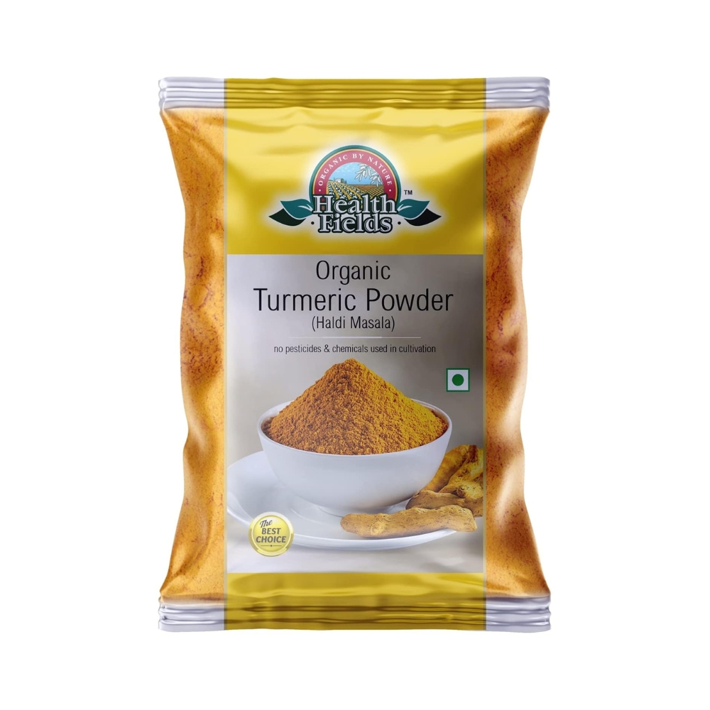 Health Fields Organic Haldi/Turmeric Powder | 600 g (3 Pack of 200 g Each)