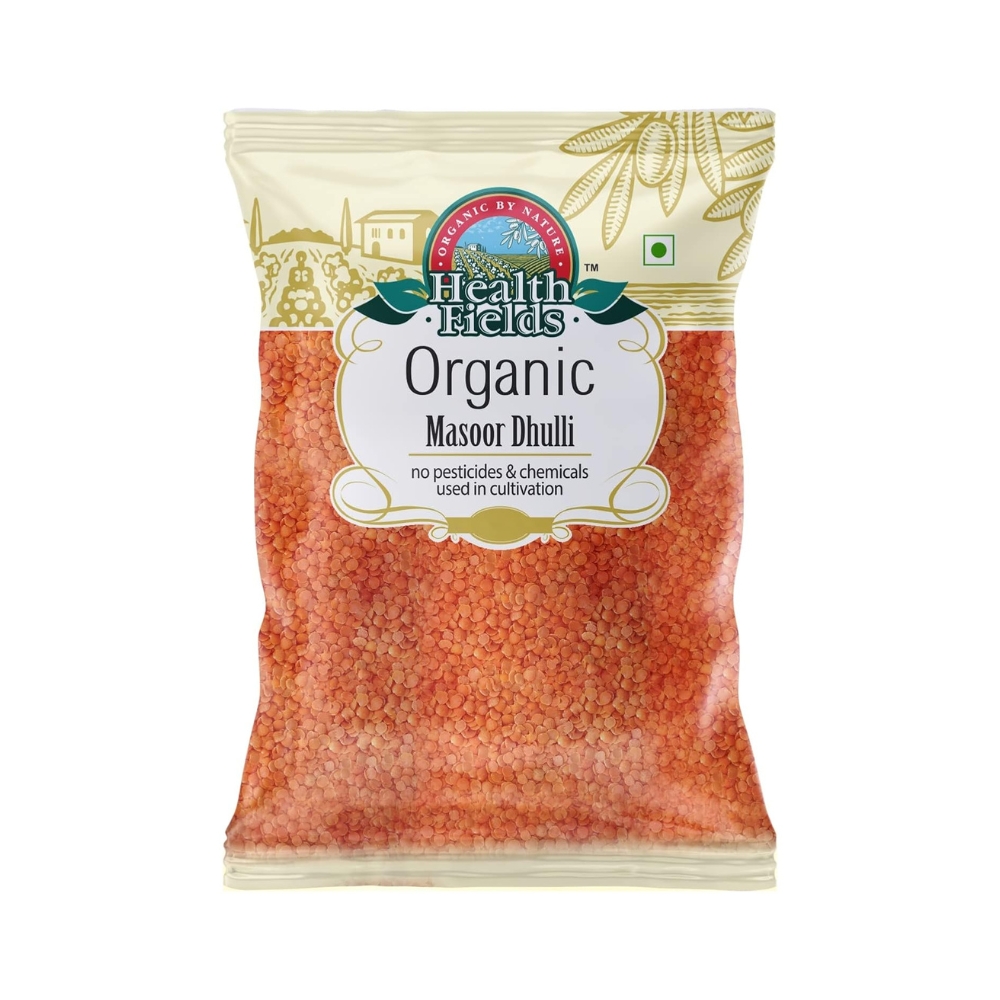 Health Fields Organic Masoor Dal/Red Lentil Dhuli | 1 kg