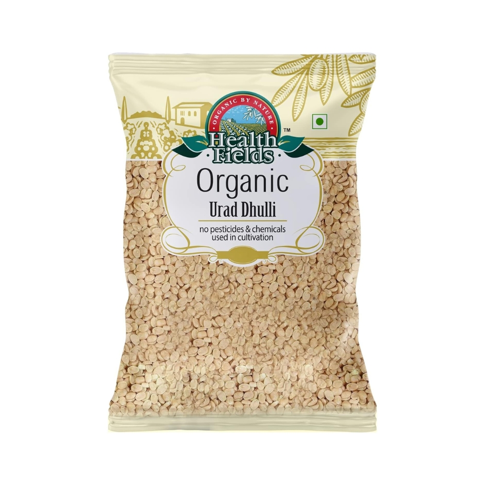 Health Fields Organic Urad Daal/Black Gram | Dhuli | 1 KG