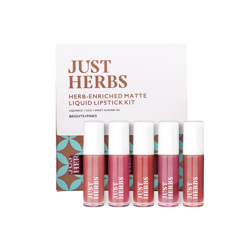 Just Herbs Ayurvedic Liquid Matte Lipstick Kit Set Of 5 With Long Lasting | 5 ml