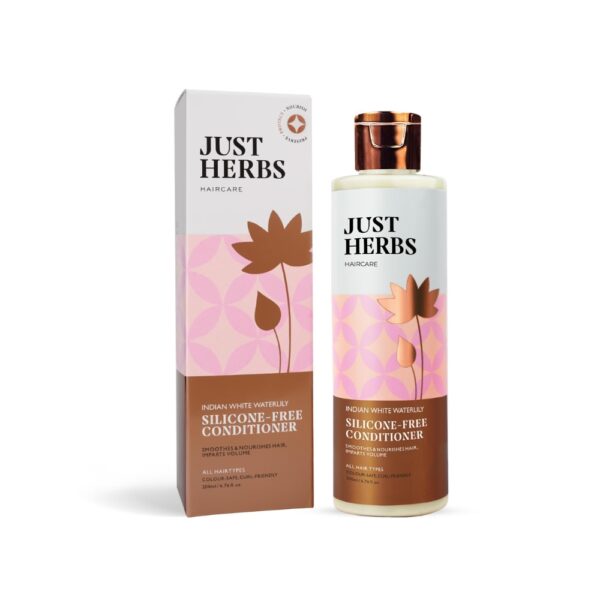 Just Herbs Kumuda Indian White Water Lily Conditioner For All Type Of Hair, 200 ml (Parabens And Sls Free), 1 Count