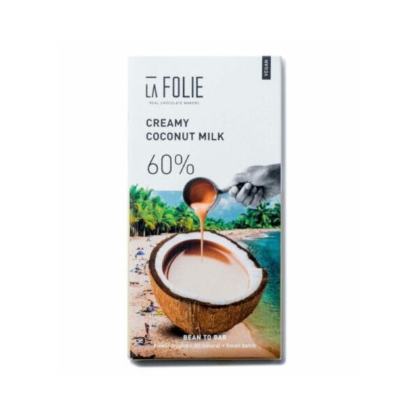 La Folie 60% Creamy Coconut Milk Bar | 60 g