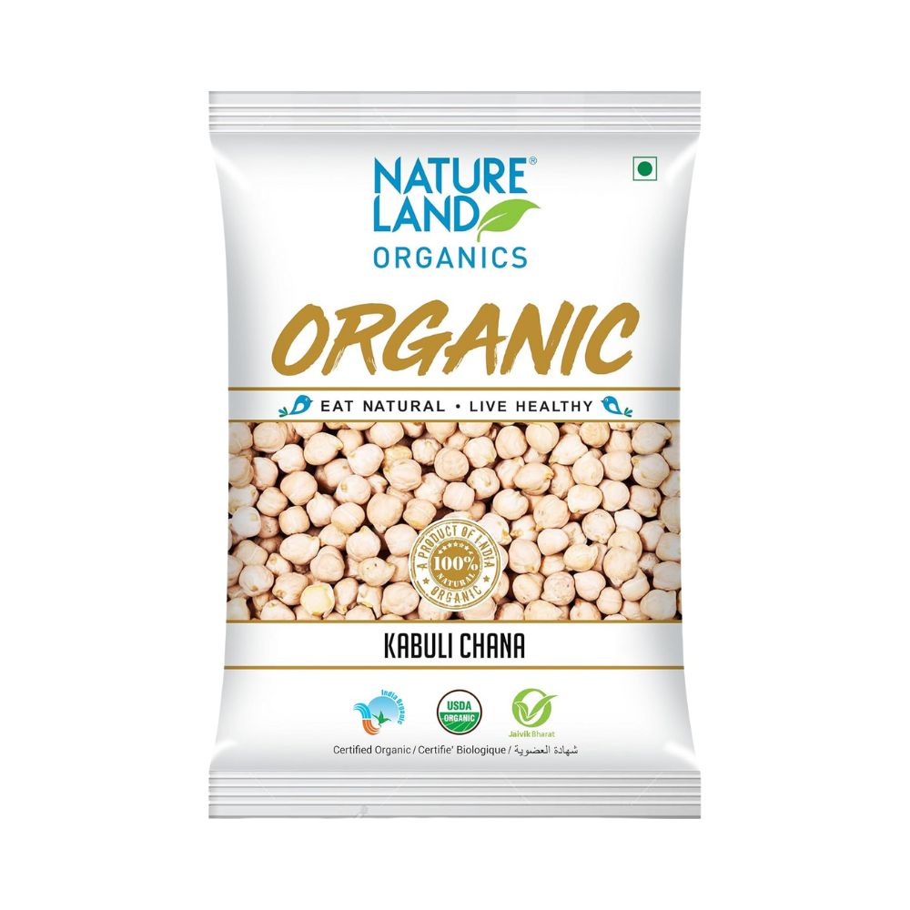 Natureland Organics Kabuli Chana | 500 GM