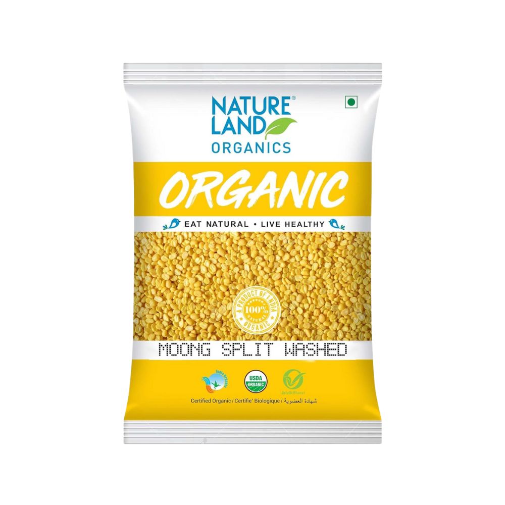 Natureland Organics Moong Dal Yellow / Split Washed | 500 GM