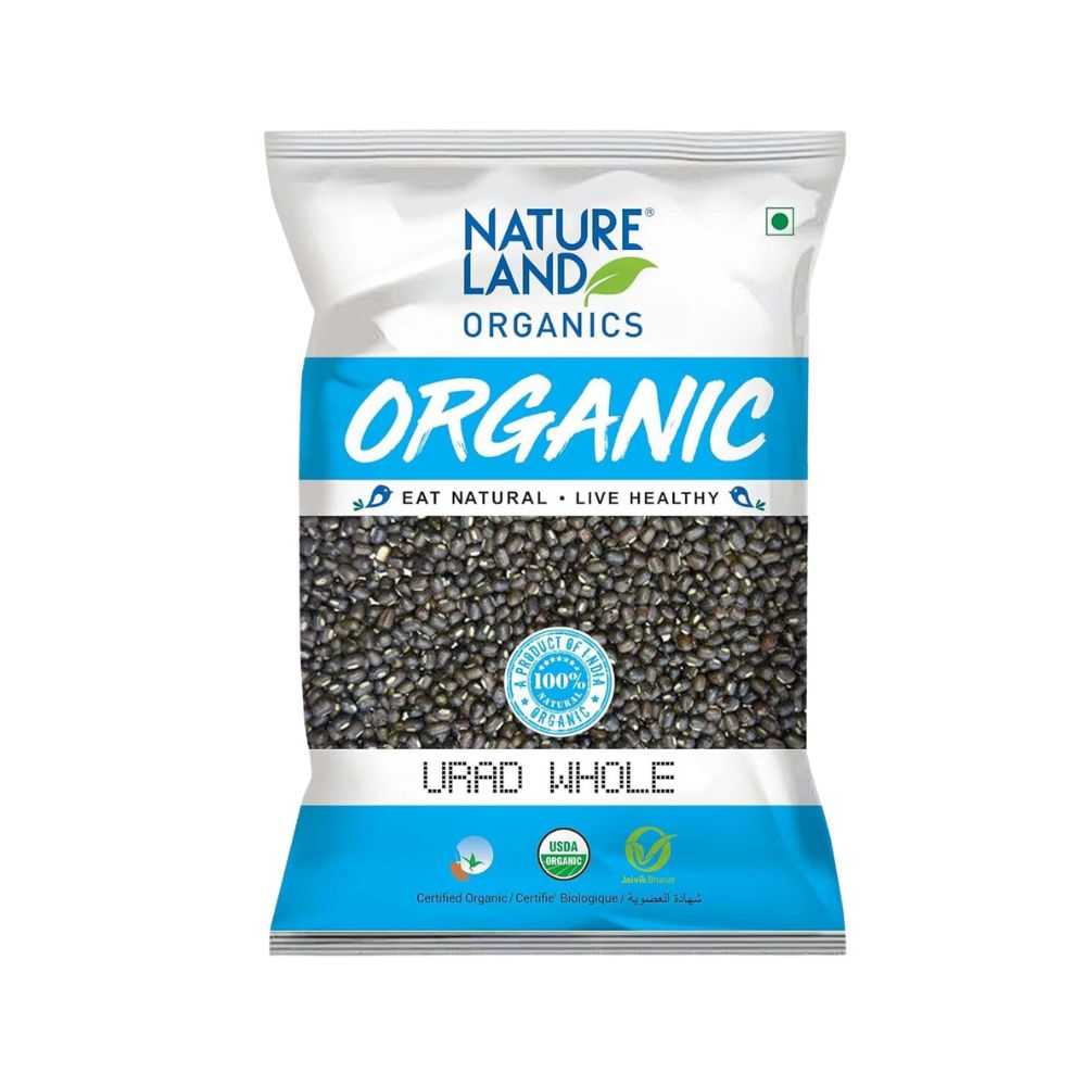 Natureland Organics Urad Whole | 500 GM