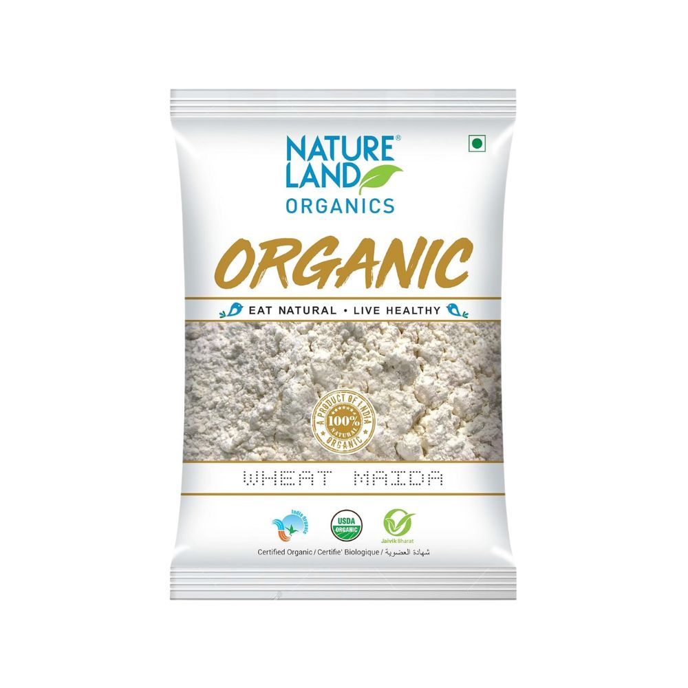 Natureland Organics Wheat Maida | 500 GM