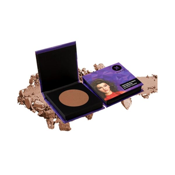 Sugar Cosmetics - Contour De Force - Mini Bronzer - 02 Woody Wonder | 4 g