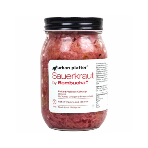 Urban Platter Sauerkraut Original Pickled Probiotic Cabbage | 450 g