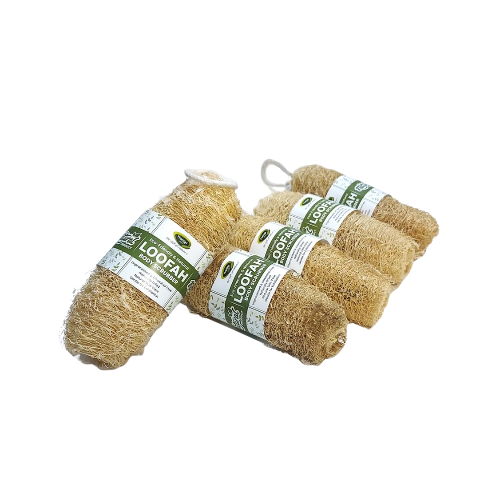 Thanjai Natural Loofah  100% Organic Bath Scrubber , 5 pieces