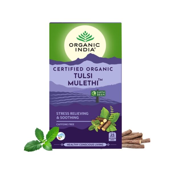 Organic India Tulsi Mulethi, 25 Tea Bags (1 bag x 1.8g each)