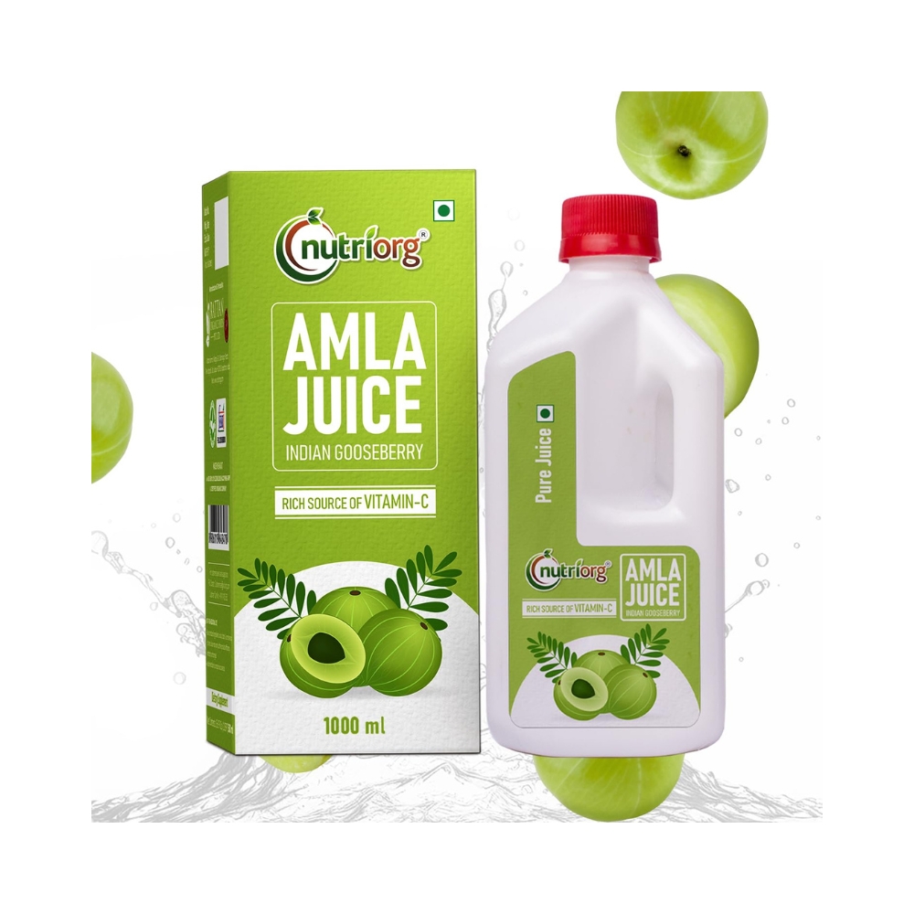 Nutriorg Amla Juice Organic Amla Juice for Hair & Skin | 1 l