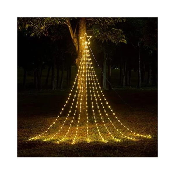 Desidiya Star String Waterfall LED Lights - Tree Fairy Lights with Top Star | 340 g