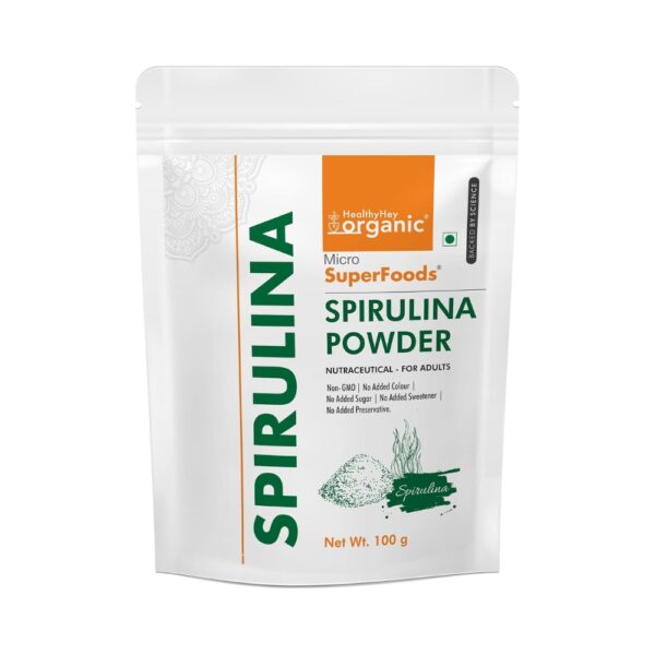 HealthyHey Organic Spirulina Powder | 100 g