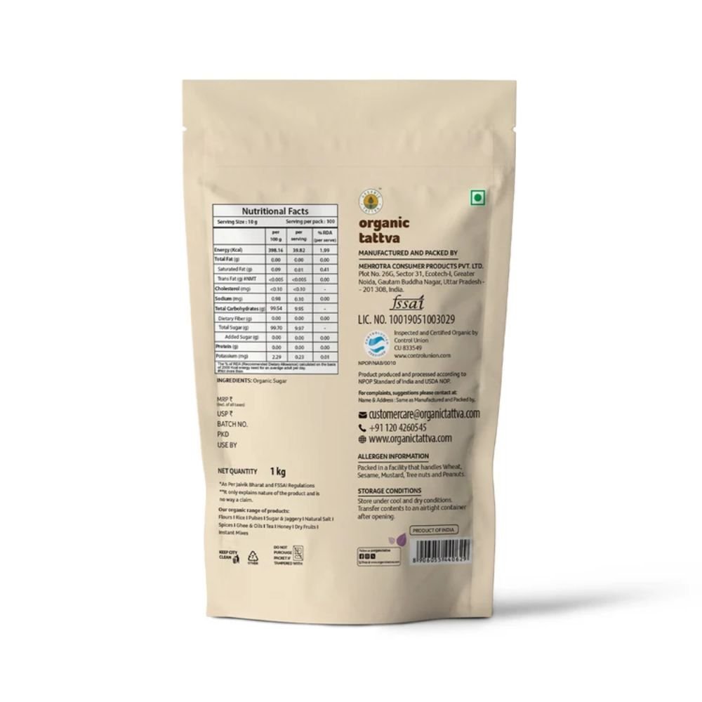 Organic Tattva Sugar 500 g