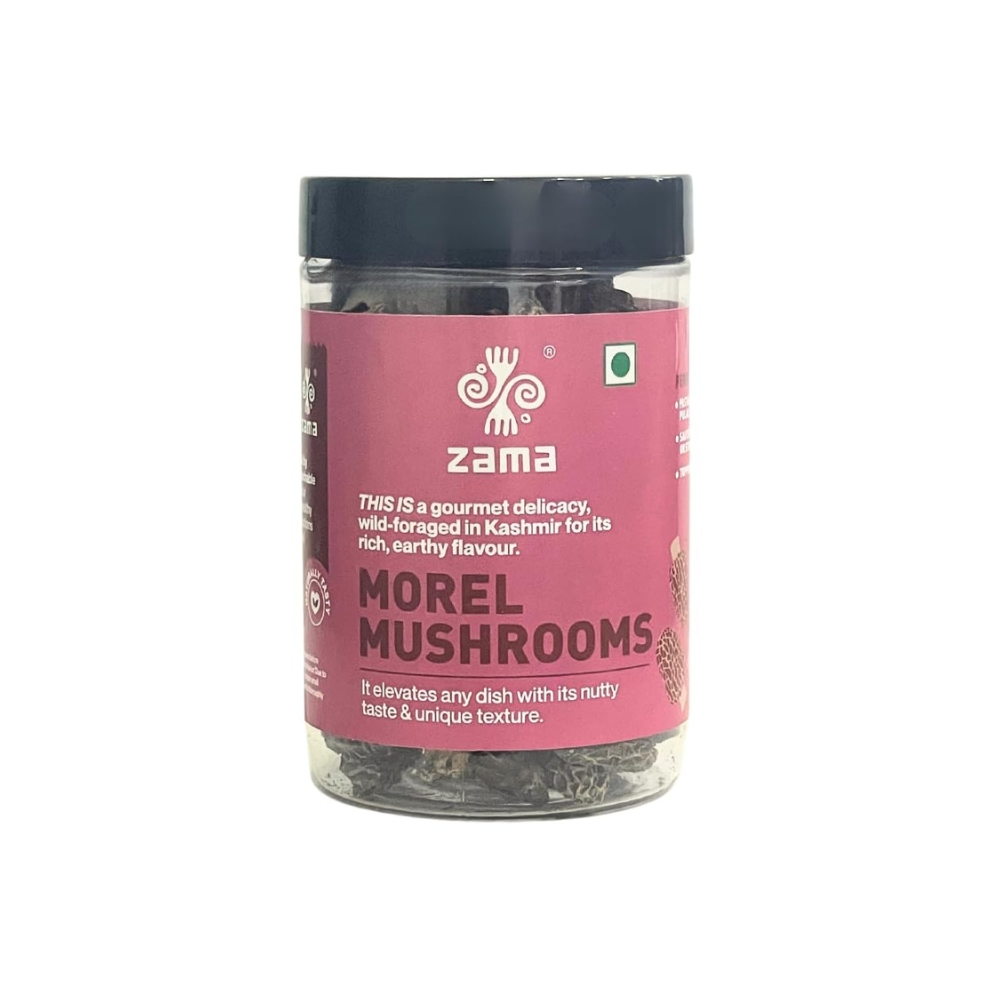 Zama Organics Dried Morel Mushrooms | 50 gm