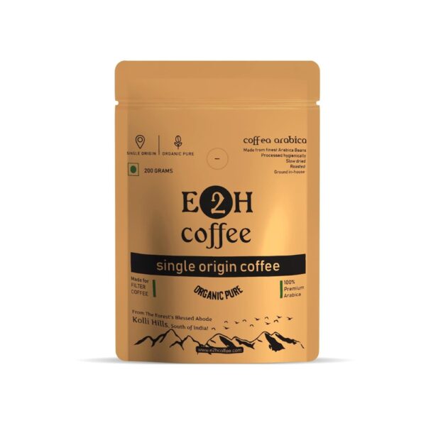 E2H Coffee Organic Coffee Powder Pure | 210 g