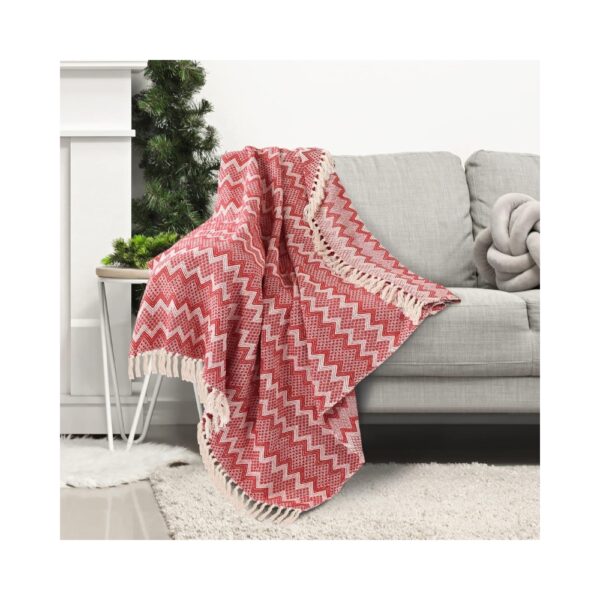 Sashaa World Chevron Blanket | Throw for Living Room | 1200 g - Image 2