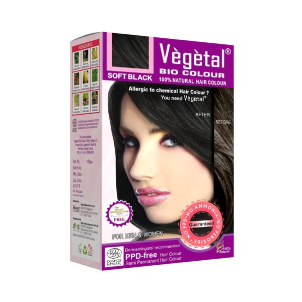 Vegetal Bio Organic Hair Colour Soft Black | 150 g