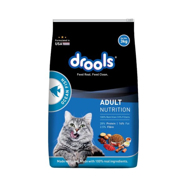 Drools Dry Organic Cat Adult Food Ocean Fish | 3 kg