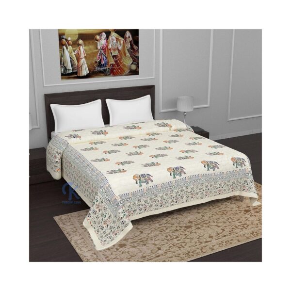 Throw King Organic Cotton Rajasthani Double Bed | 1 kg