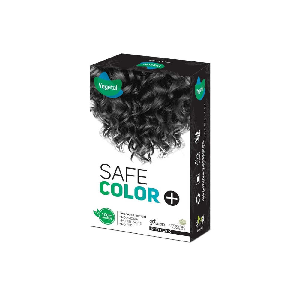 Vegetal Safe Organic Hair Color Soft Black |100 GM