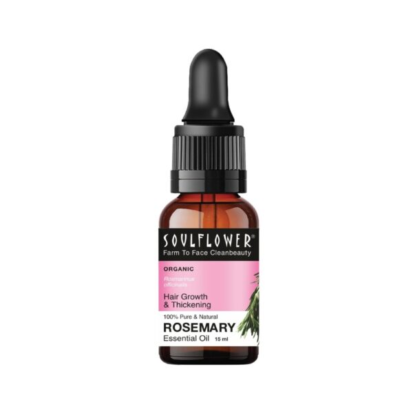 Soulflower Rosemary Essential Oil for Hair Growth | 15 ML