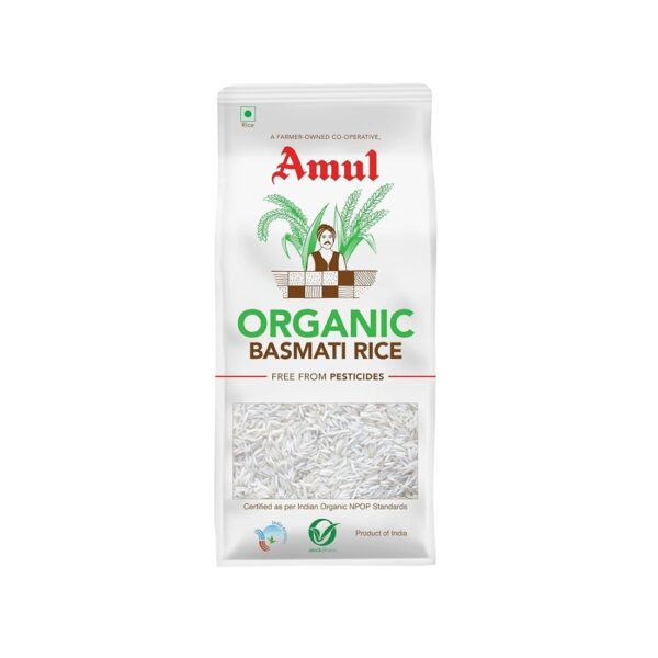 Amul Organic Basmati Rice Bag | 1 kg