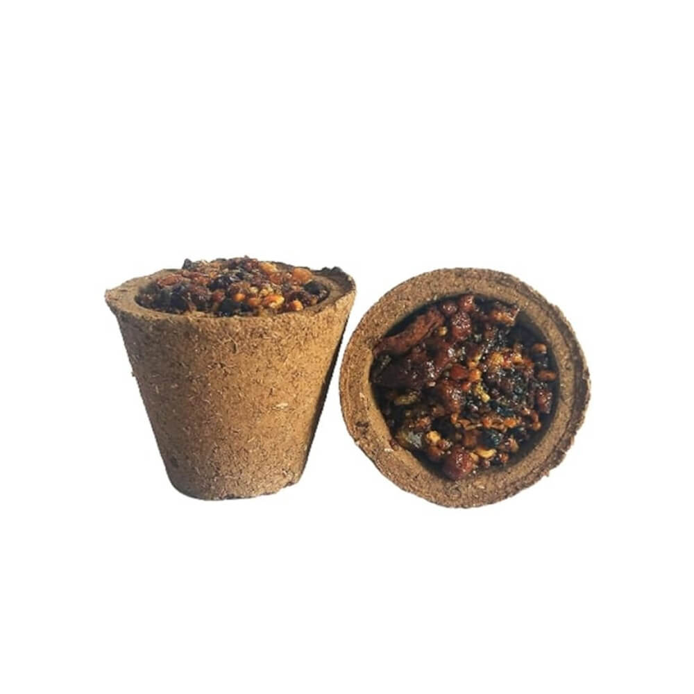 Ashaa Organics Havan Cups | Dhoop for Pooja Jasmine Guggul Sambrani Cup Cow Dung Filled with Natural sambrani Powder/Loban (Pack of 12) | 100 g