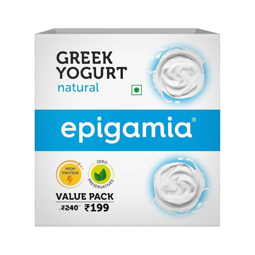 Epigamia Natural Greek Yogurt 85gms Pack of 4 | 75 g