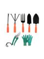 Kraft Seeds by 10Club Gardening Tools Kit - 7 Pcs (Cultivator, Fork, Trowels, Weeder, Garden Gloves, Pruner Cutter) | Gardening Tools Set For Home | Indoor and Outdoor Gardening | 800 g