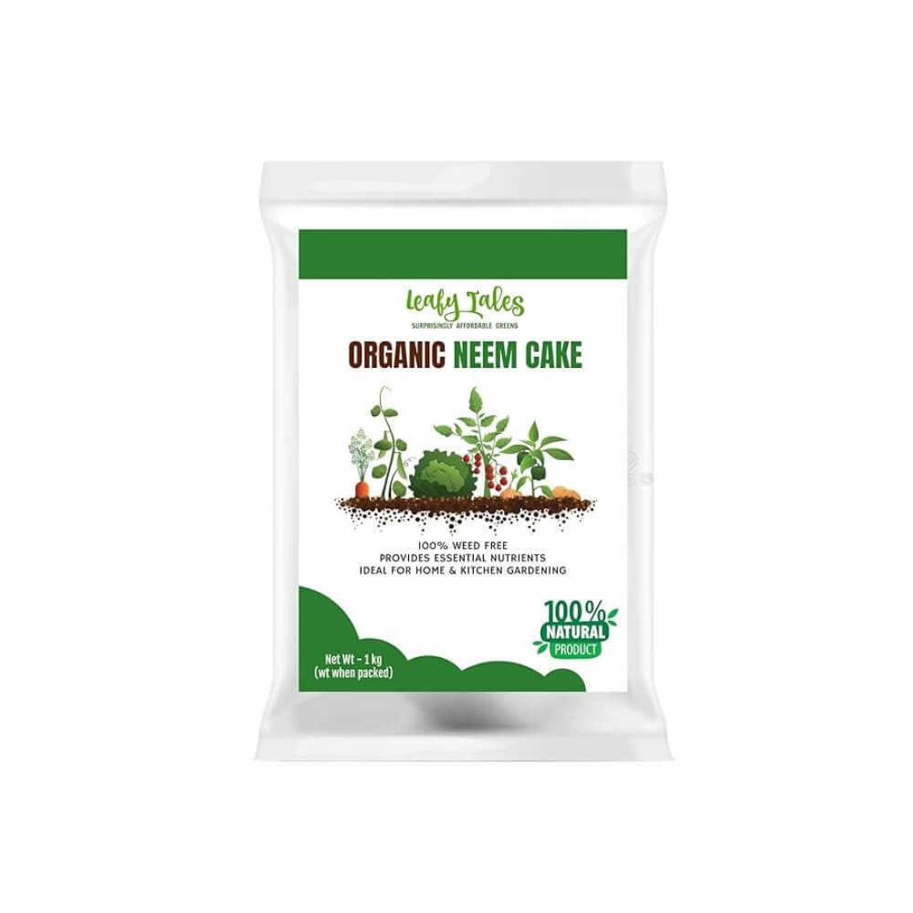 Leafy Tales Neem Cake Powder Organic Fertilizer and Pesticide/Pest-Repellent for Plants | 1 Kg